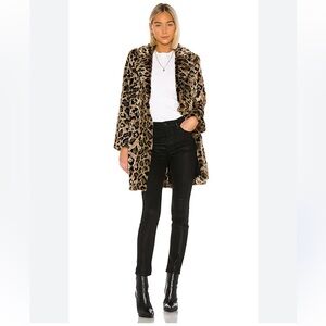 House of Harlow X revolve ABRIGO GENN leopard coat size small